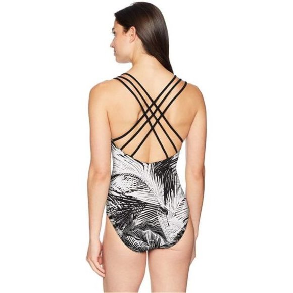 Coastal Blue Strappy Back One Piece Swimsuit XS - Picture 3 of 3